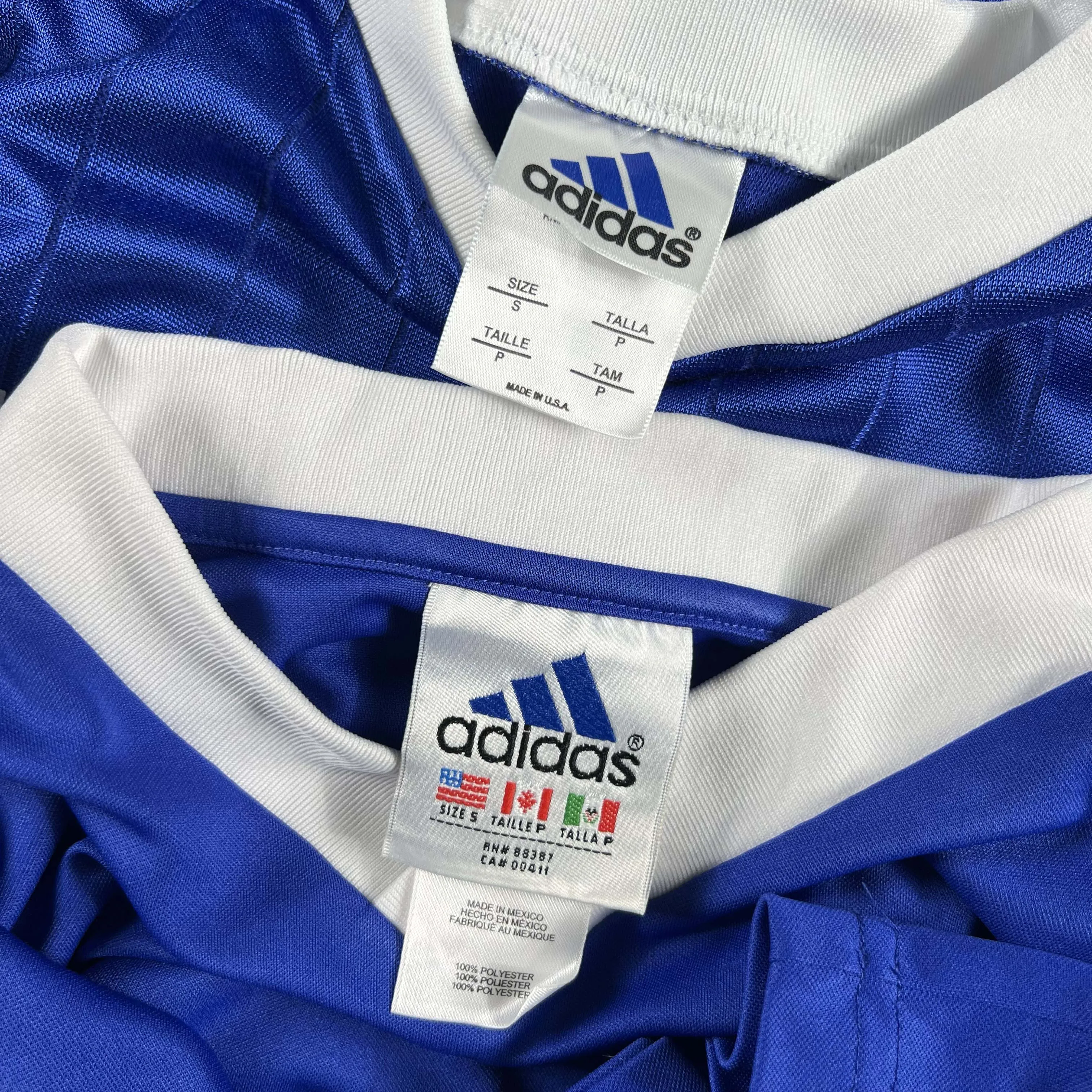 00s Adidas Blue Cal Baptist Soccer Jerseys- SELECT KIT