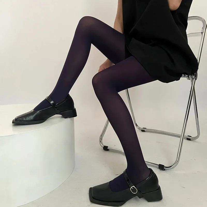 27-Color Velvet Large Elastic Tights  - Seamless Candy Pantyhose