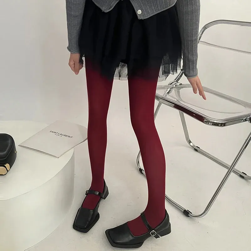 27-Color Velvet Large Elastic Tights  - Seamless Candy Pantyhose