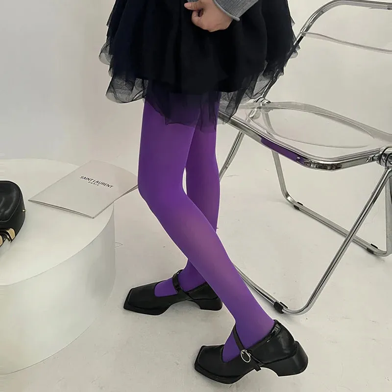 27-Color Velvet Large Elastic Tights  - Seamless Candy Pantyhose