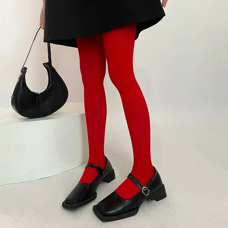 27-Color Velvet Large Elastic Tights  - Seamless Candy Pantyhose