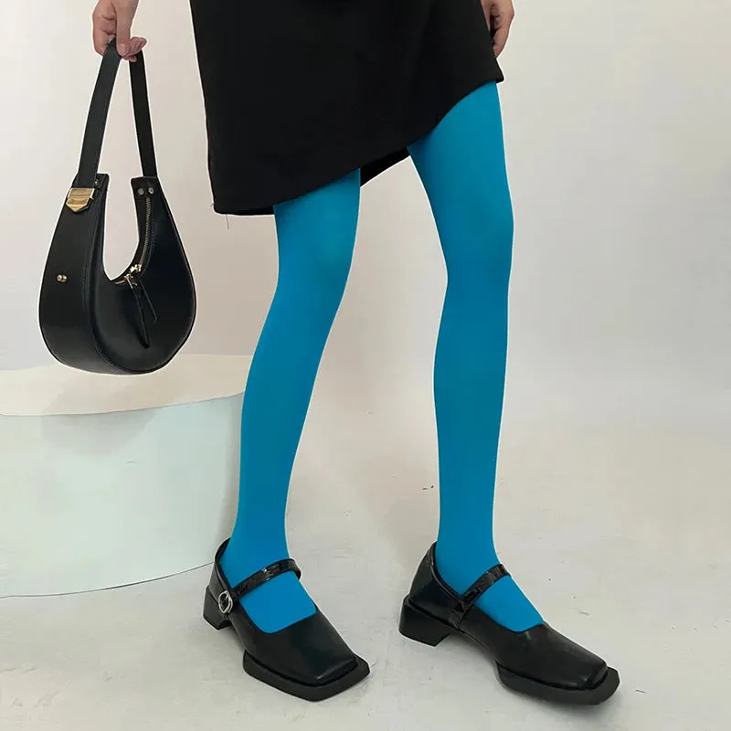27-Color Velvet Large Elastic Tights  - Seamless Candy Pantyhose