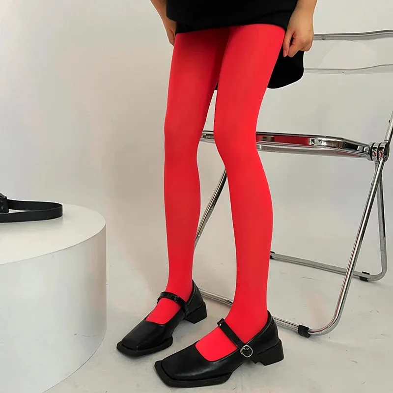 27-Color Velvet Large Elastic Tights  - Seamless Candy Pantyhose