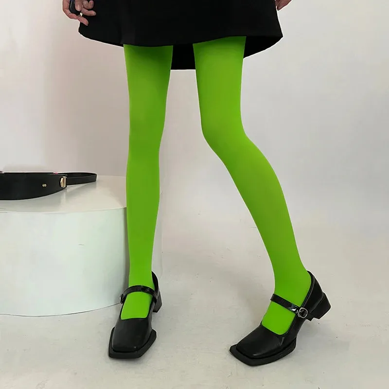 27-Color Velvet Large Elastic Tights  - Seamless Candy Pantyhose
