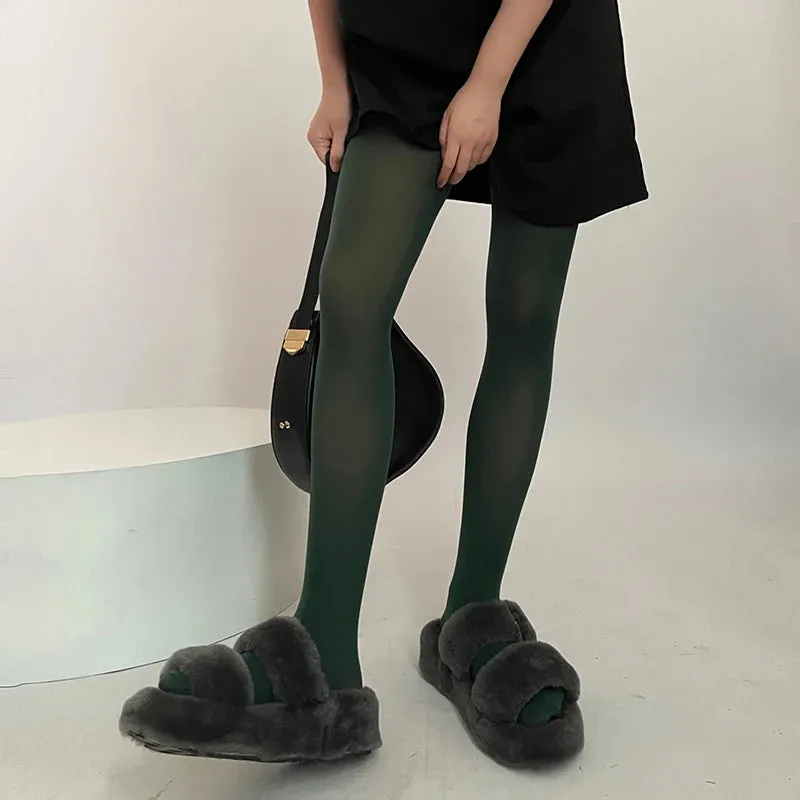 27-Color Velvet Large Elastic Tights  - Seamless Candy Pantyhose