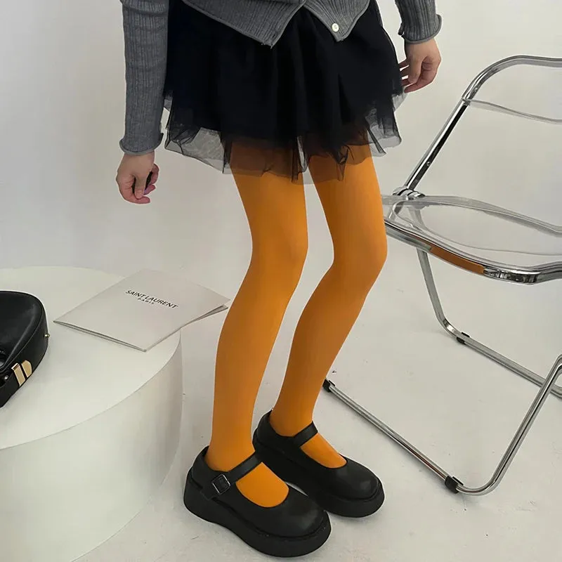 27-Color Velvet Large Elastic Tights  - Seamless Candy Pantyhose