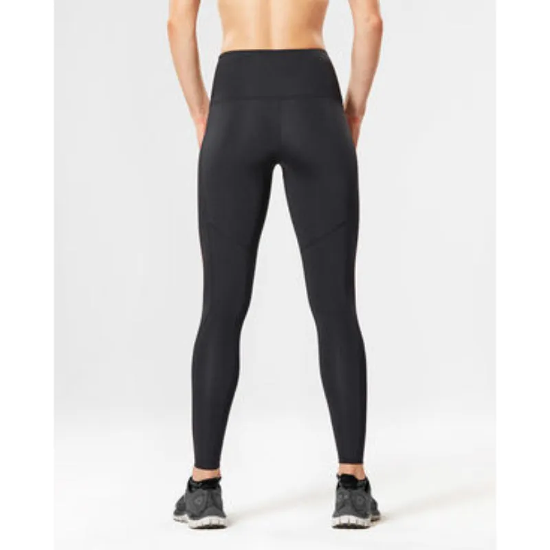 2XU WOMENS HI RISE FULL LENGTH COMPRESSION TIGHT BLACK/SILVER