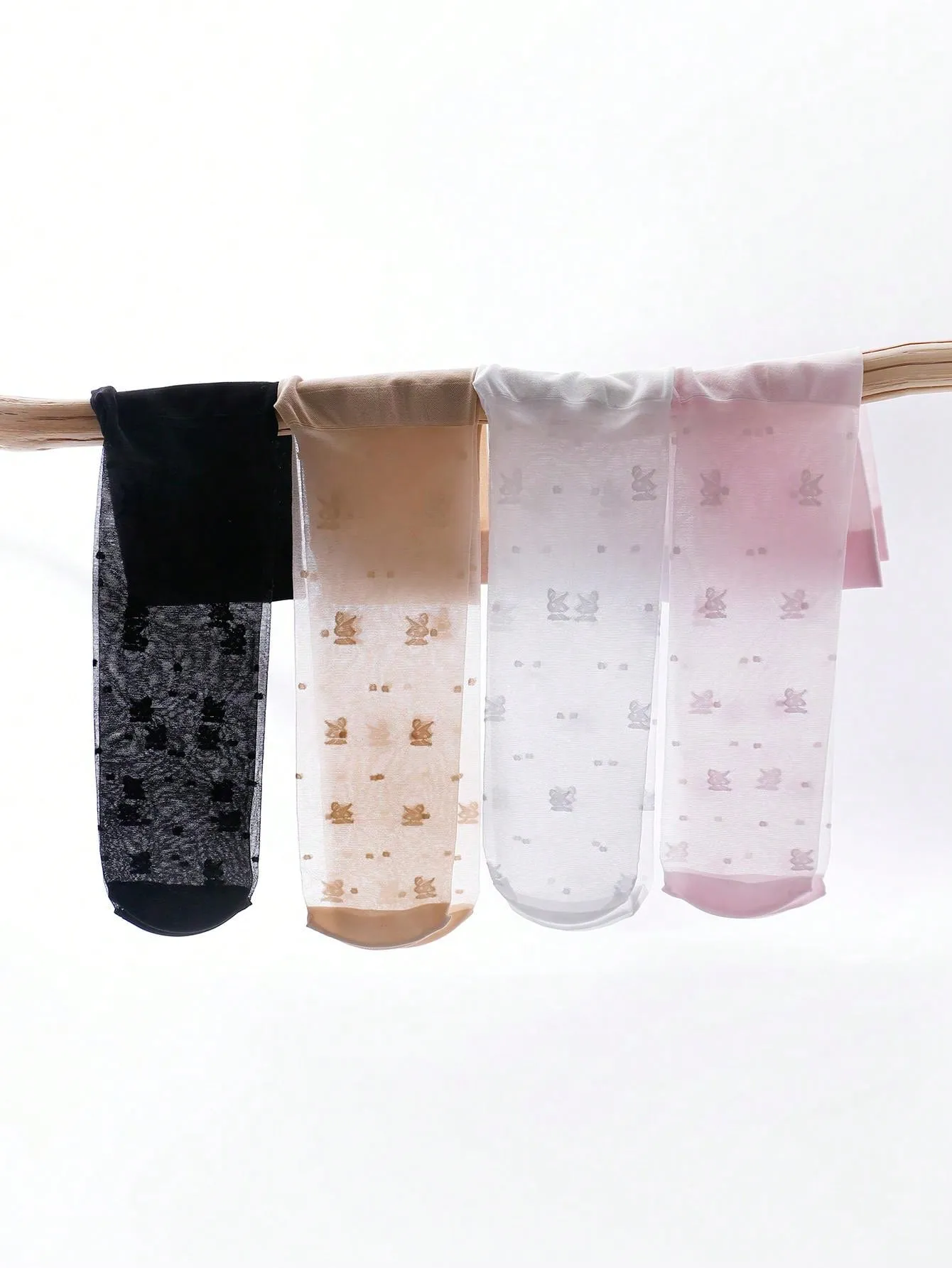 4 Pairs Ultra-Thin Full Footed Dance Tights Suitable For Girls FD