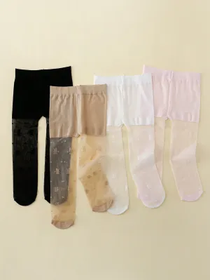 4 Pairs Ultra-Thin Full Footed Dance Tights Suitable For Girls FD