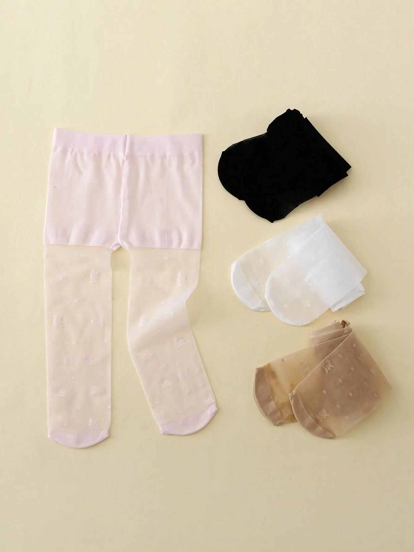 4 Pairs Ultra-Thin Full Footed Dance Tights Suitable For Girls FD