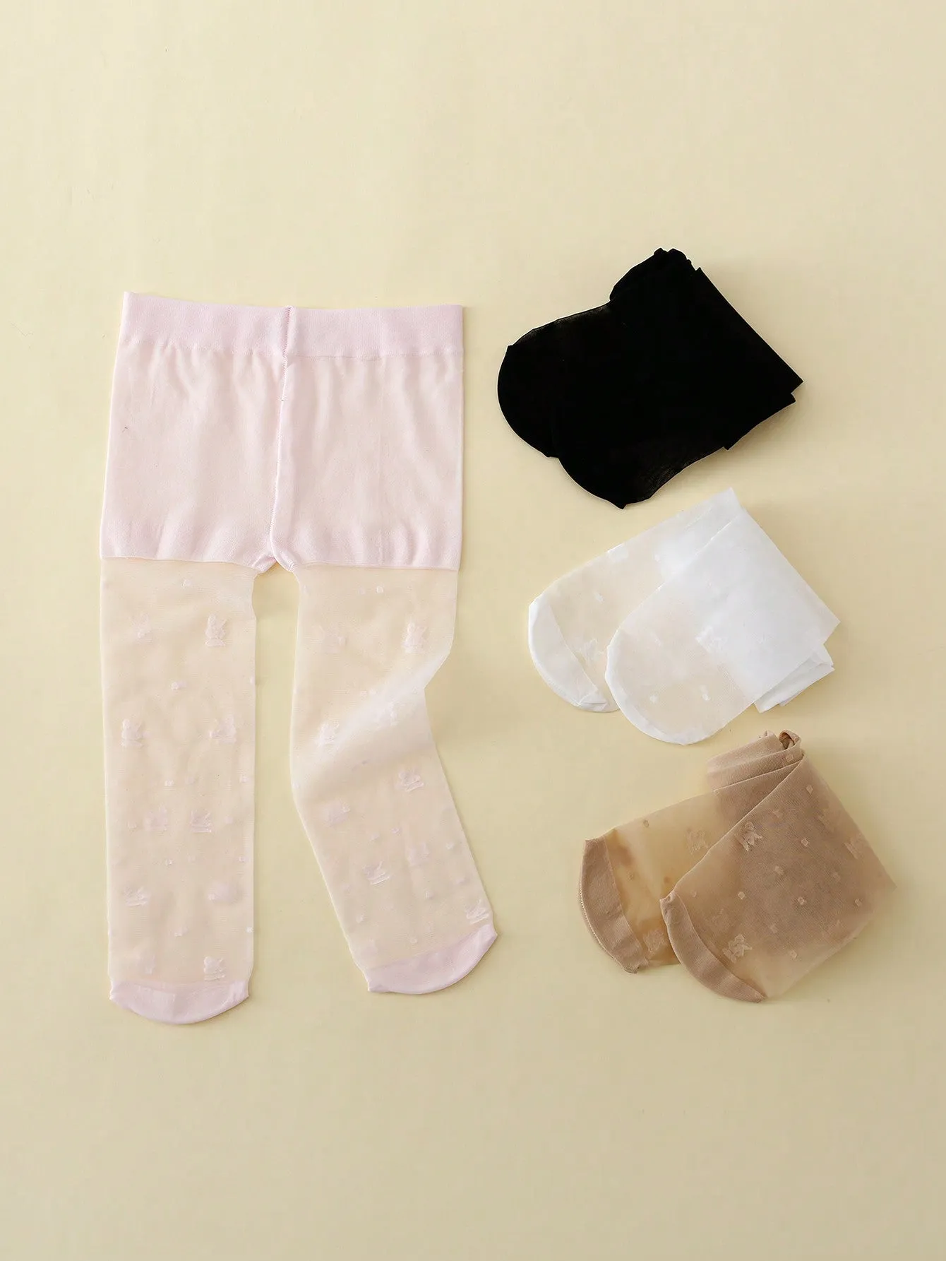4 Pairs Ultra-Thin Full Footed Dance Tights Suitable For Girls FD