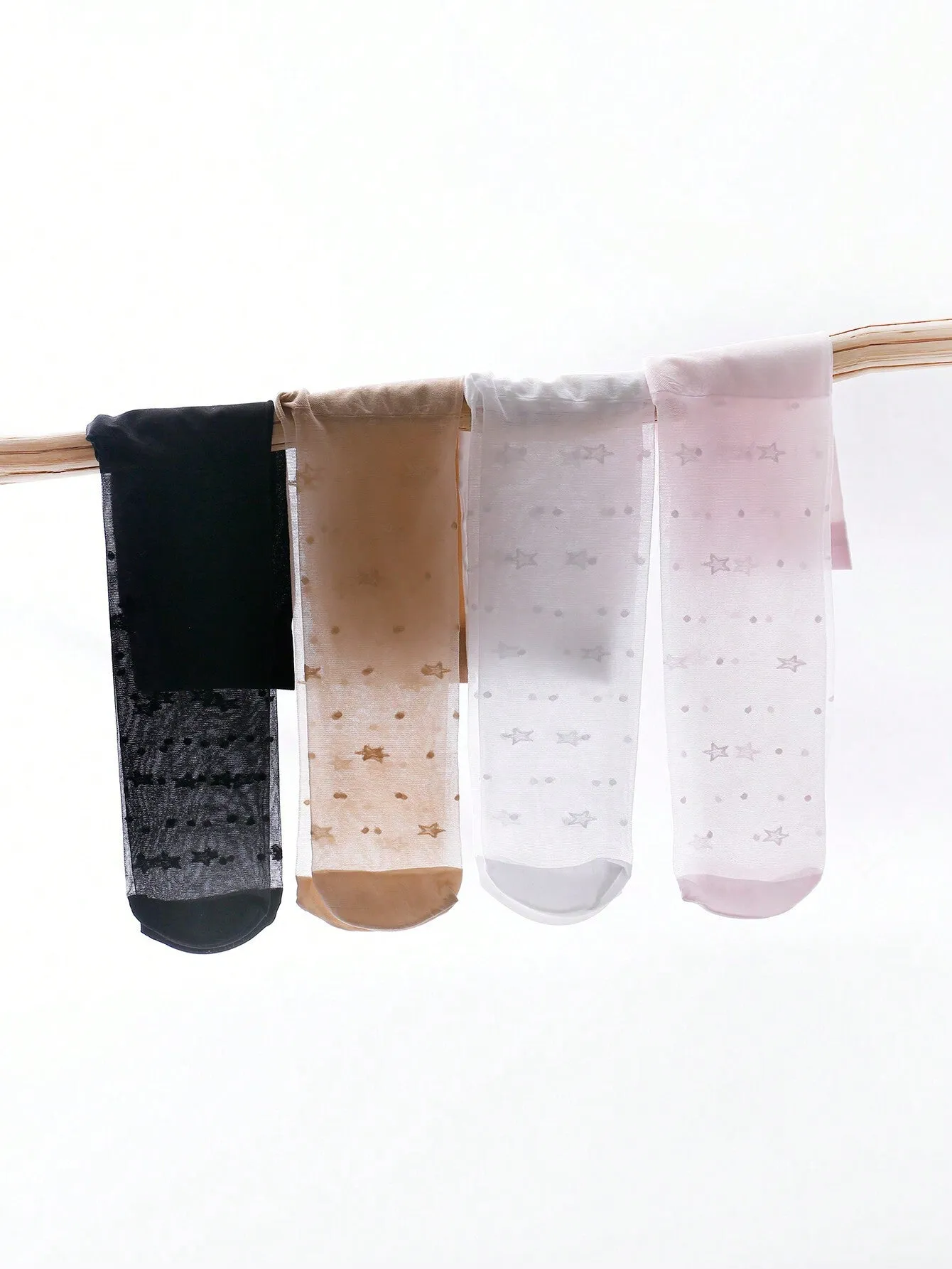 4 Pairs Ultra-Thin Full Footed Dance Tights Suitable For Girls FD