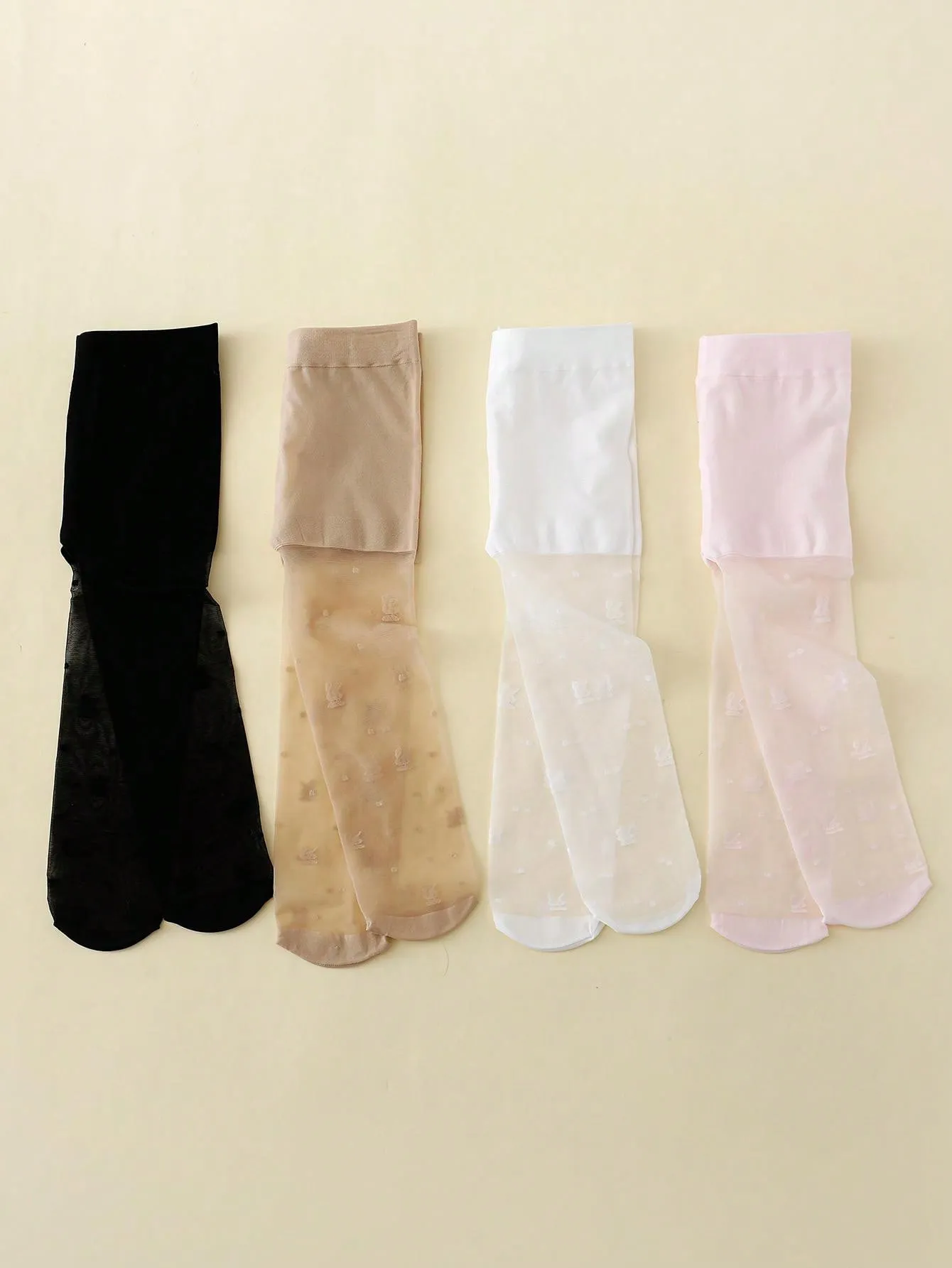 4 Pairs Ultra-Thin Full Footed Dance Tights Suitable For Girls FD