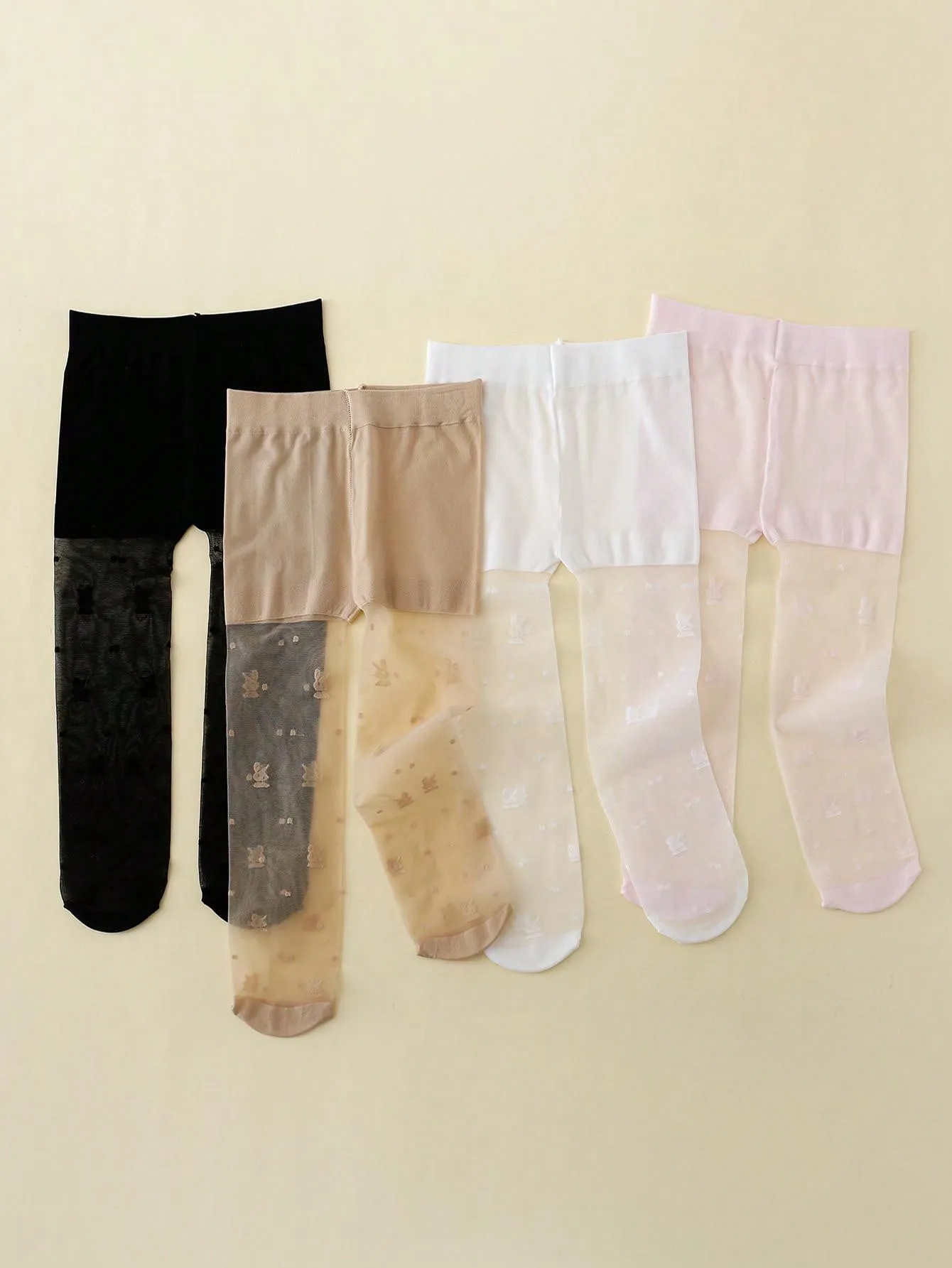 4 Pairs Ultra-Thin Full Footed Dance Tights Suitable For Girls FD