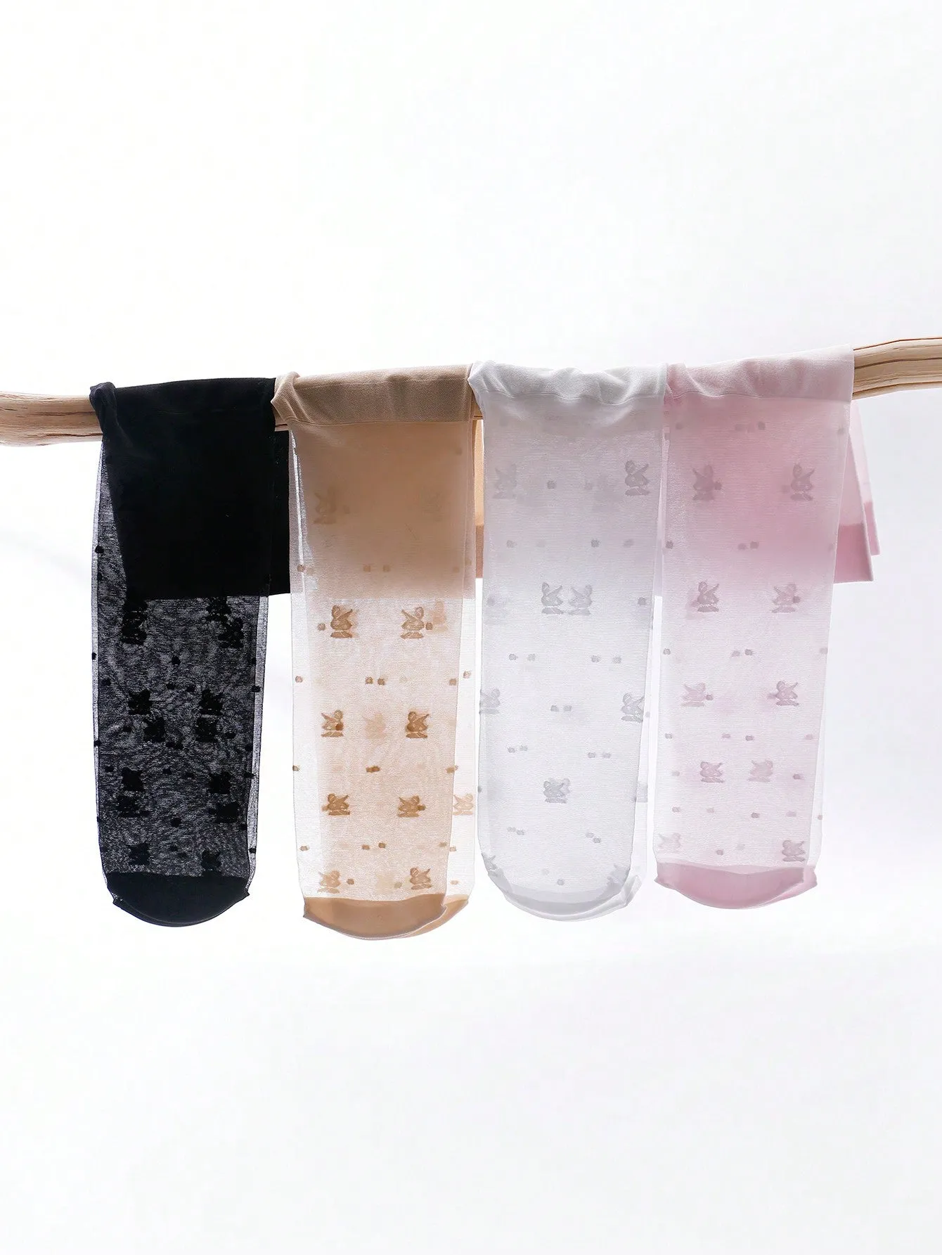 4 Pairs Ultra-Thin Full Footed Dance Tights Suitable For Girls FD