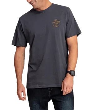 Aus Anchored Stone Tee- Asphalt Black