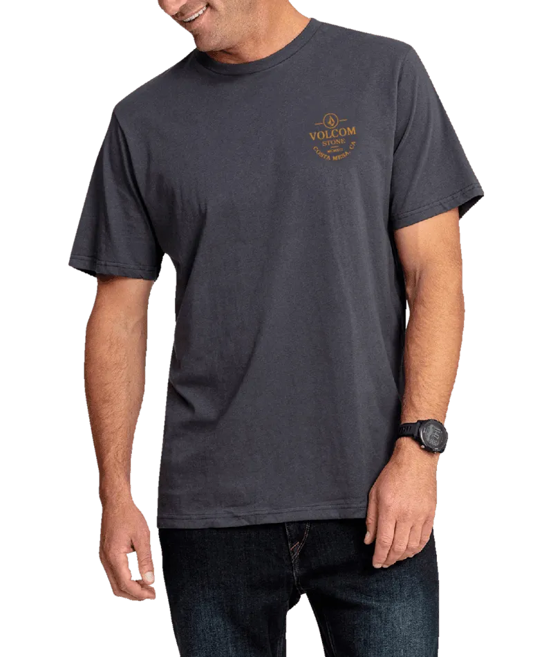 Aus Anchored Stone Tee- Asphalt Black