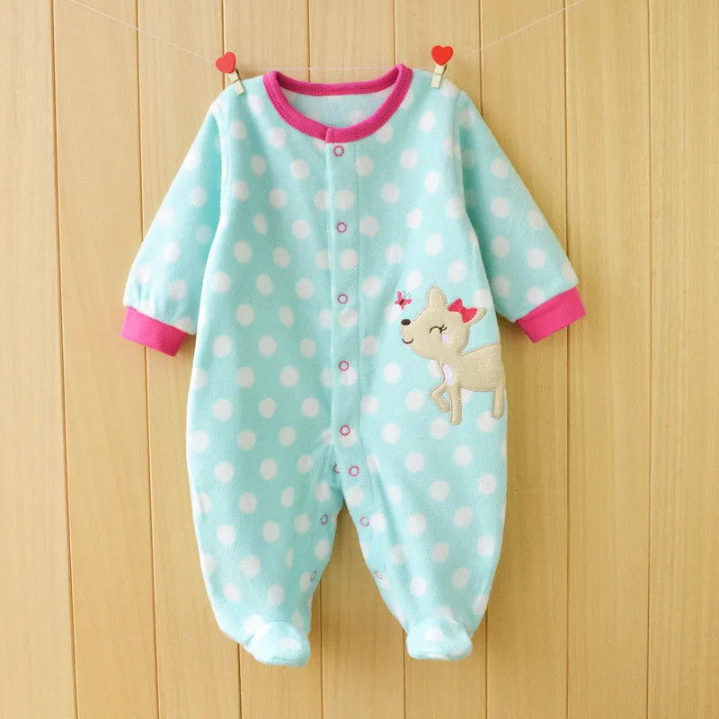 Baby Rompers clothes long sleeved coveralls for borns Boy Girl Polar Fleece baby Clothing