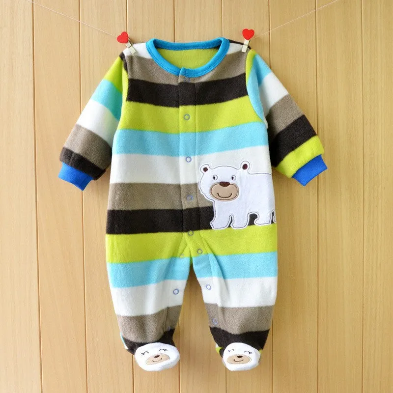 Baby Rompers clothes long sleeved coveralls for borns Boy Girl Polar Fleece baby Clothing