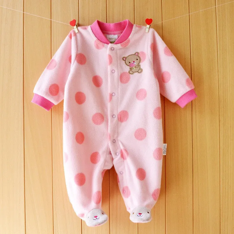 Baby Rompers clothes long sleeved coveralls for borns Boy Girl Polar Fleece baby Clothing