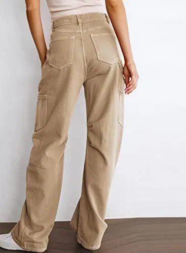 Baggy Low Rise Cargo Jeans