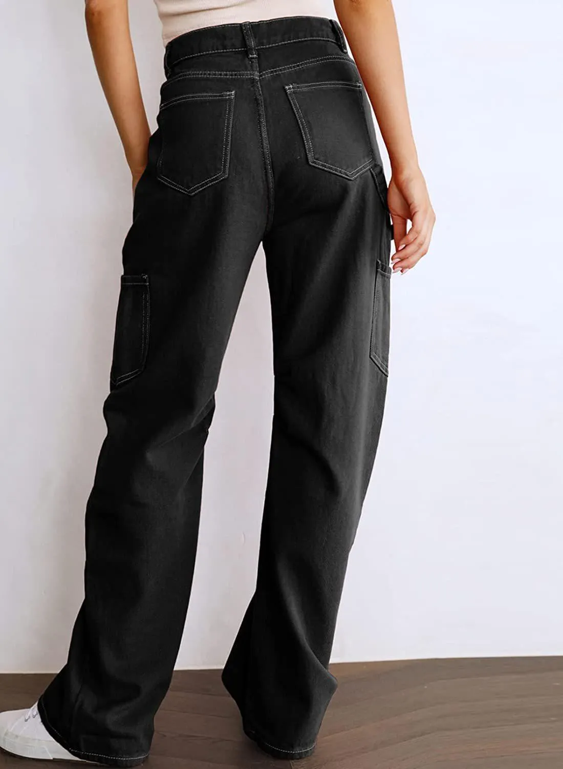 Baggy Low Rise Cargo Jeans