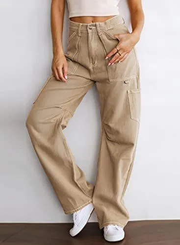 Baggy Low Rise Cargo Jeans