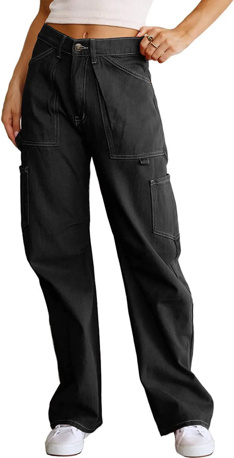 Baggy Low Rise Cargo Jeans