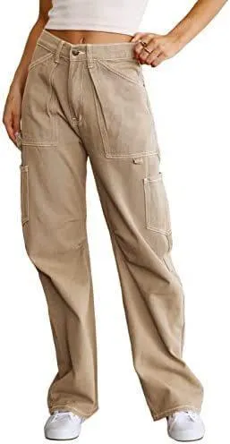 Baggy Low Rise Cargo Jeans