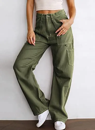 Baggy Low Rise Cargo Jeans