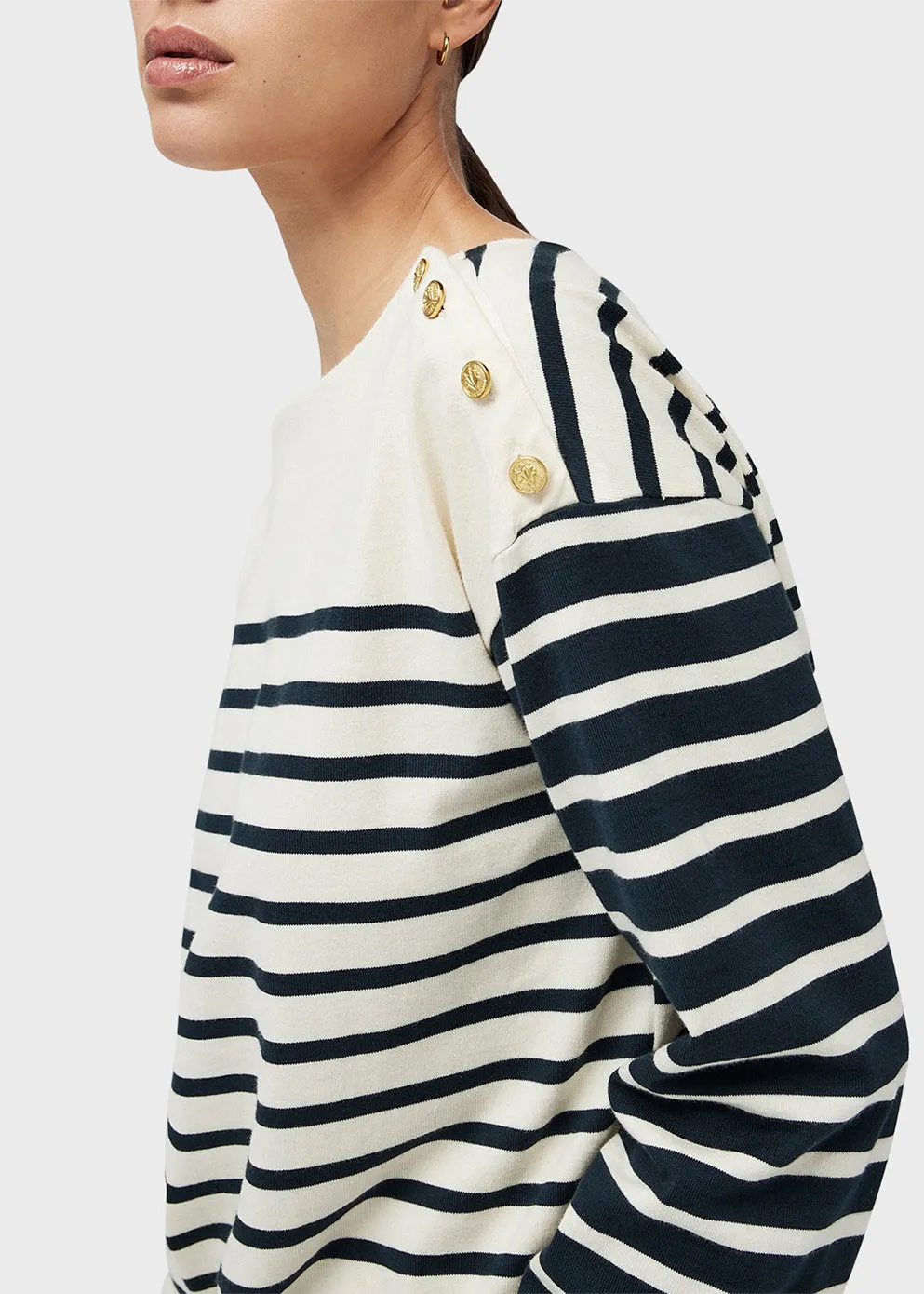 Bardot Stripe Long-Sleeve Top