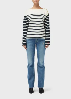 Bardot Stripe Long-Sleeve Top