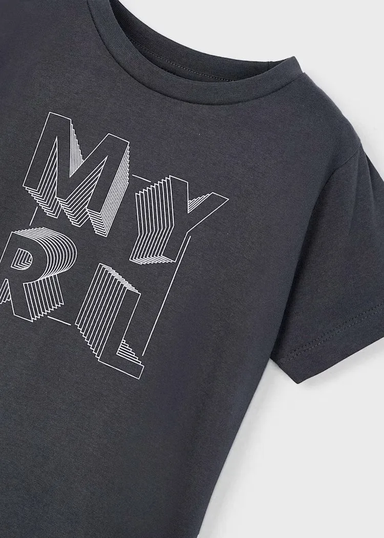 Basic Letter Print T-Shirt