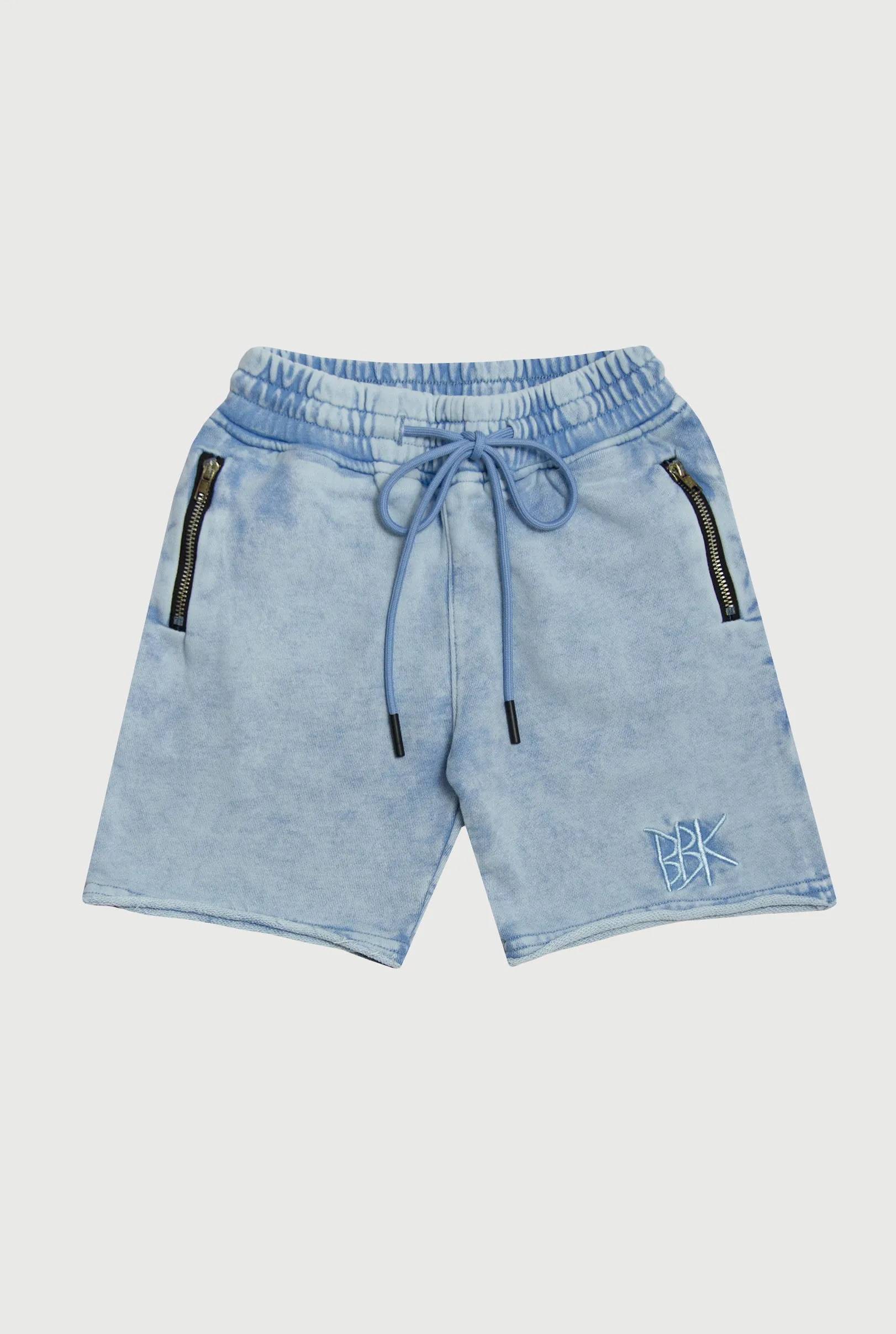 BASICS SHORTS - ACID WASH BLUE