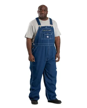Berne Men's Vintage Unlined Washed Denim Bib Overall, 46 x 30, Short, Denim