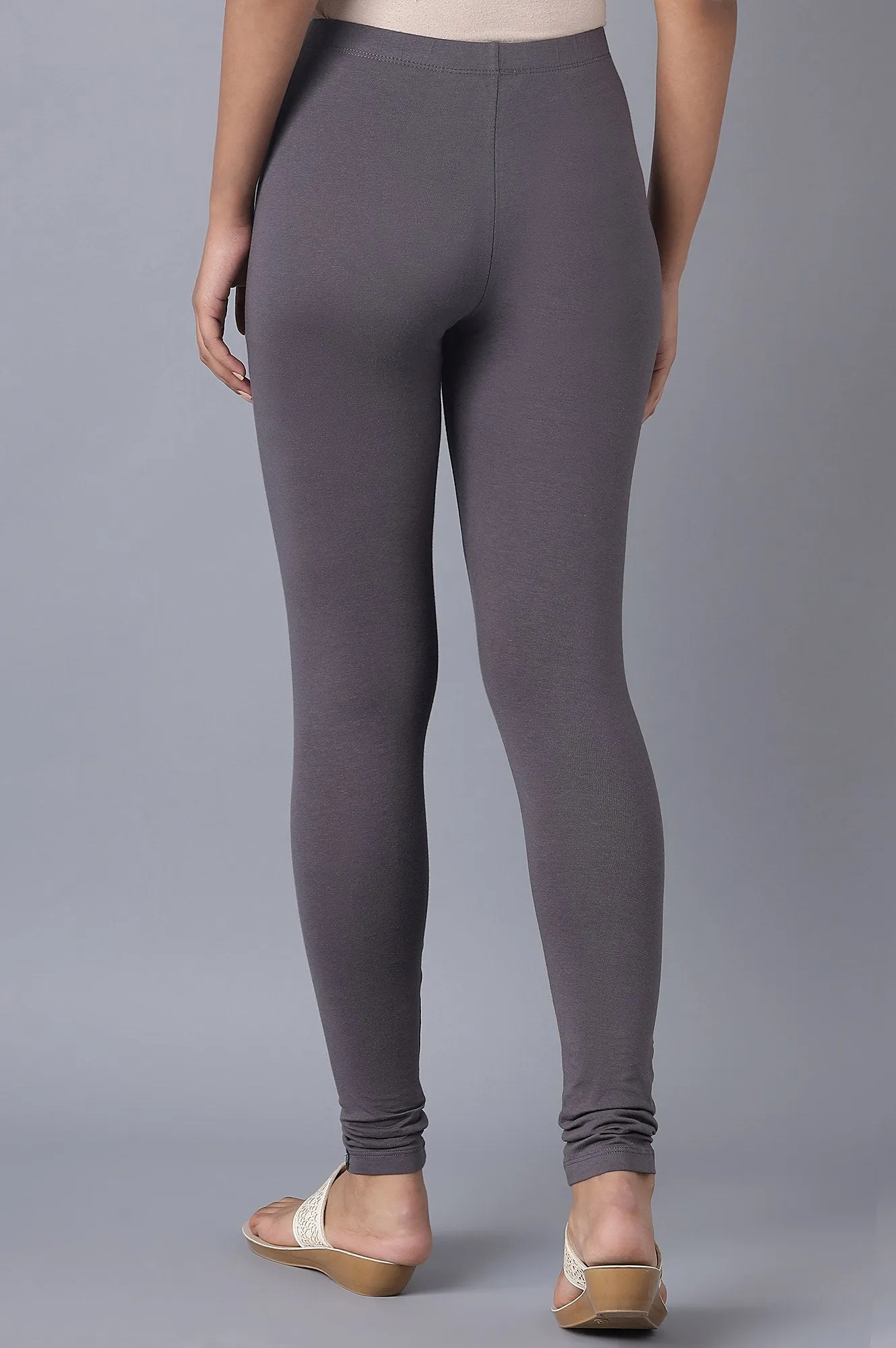 Black Cotton Lycra Tights