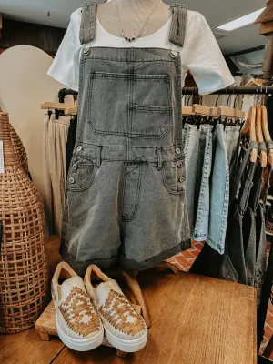 Black Denim Overalls