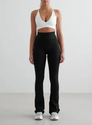 Black Monochrome Core Flare Tights