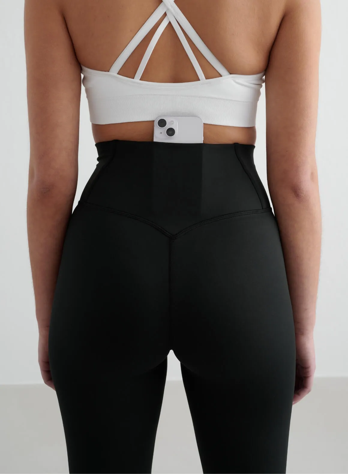 Black Monochrome Core Flare Tights