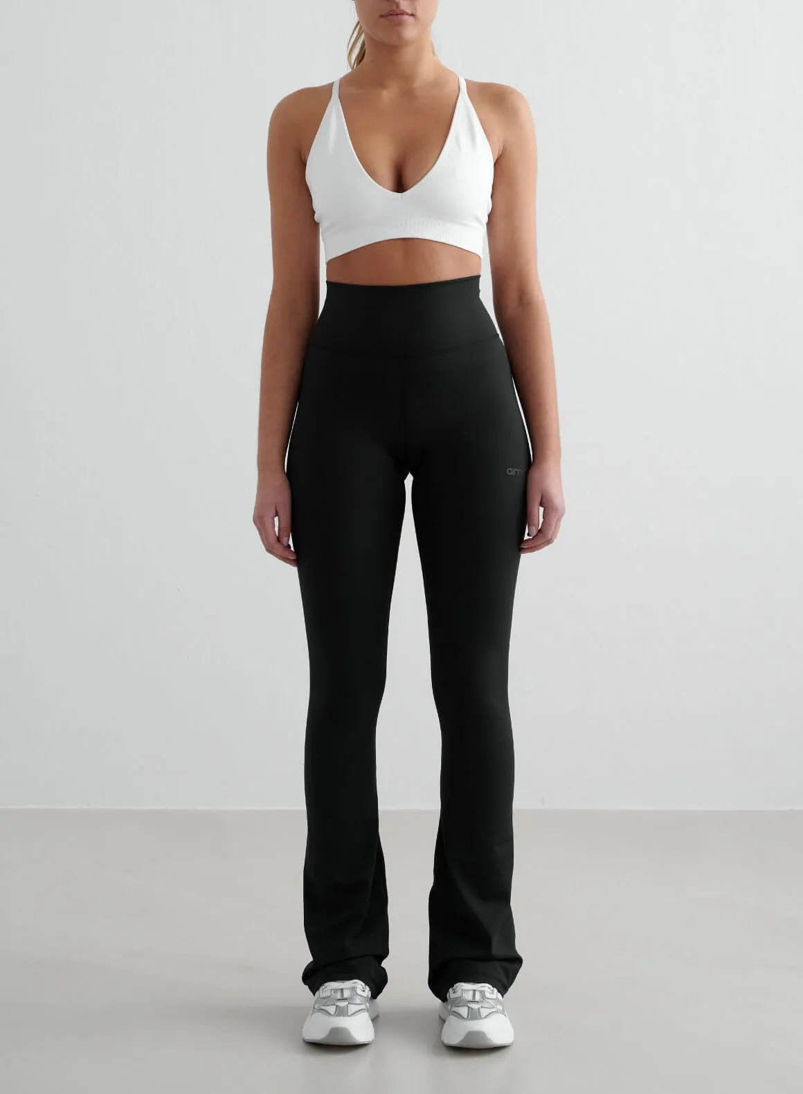 Black Monochrome Core Flare Tights