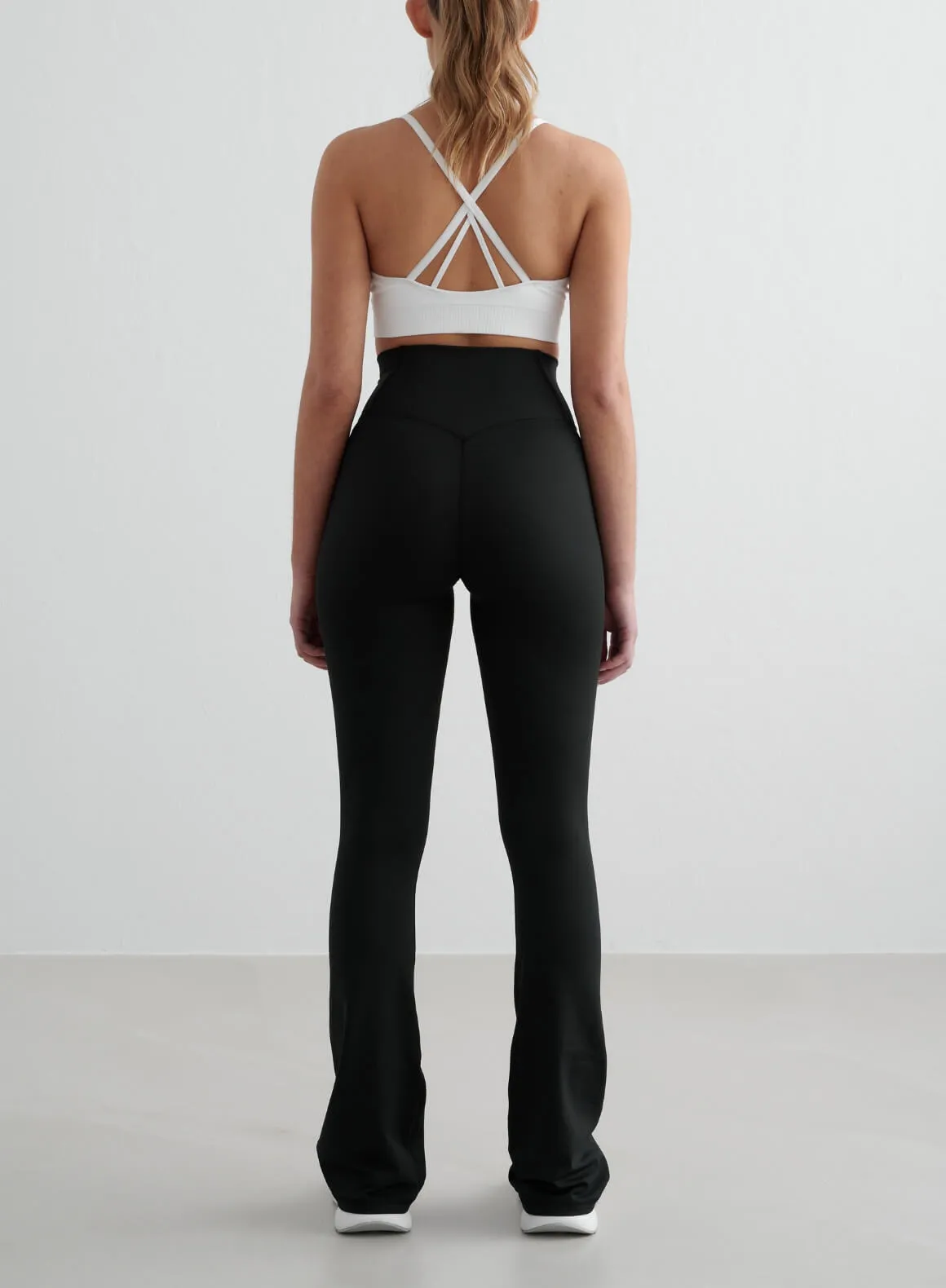 Black Monochrome Core Flare Tights