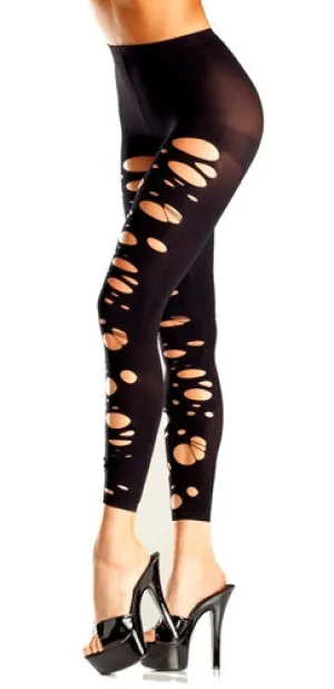 Black Ripped Tights - One Size