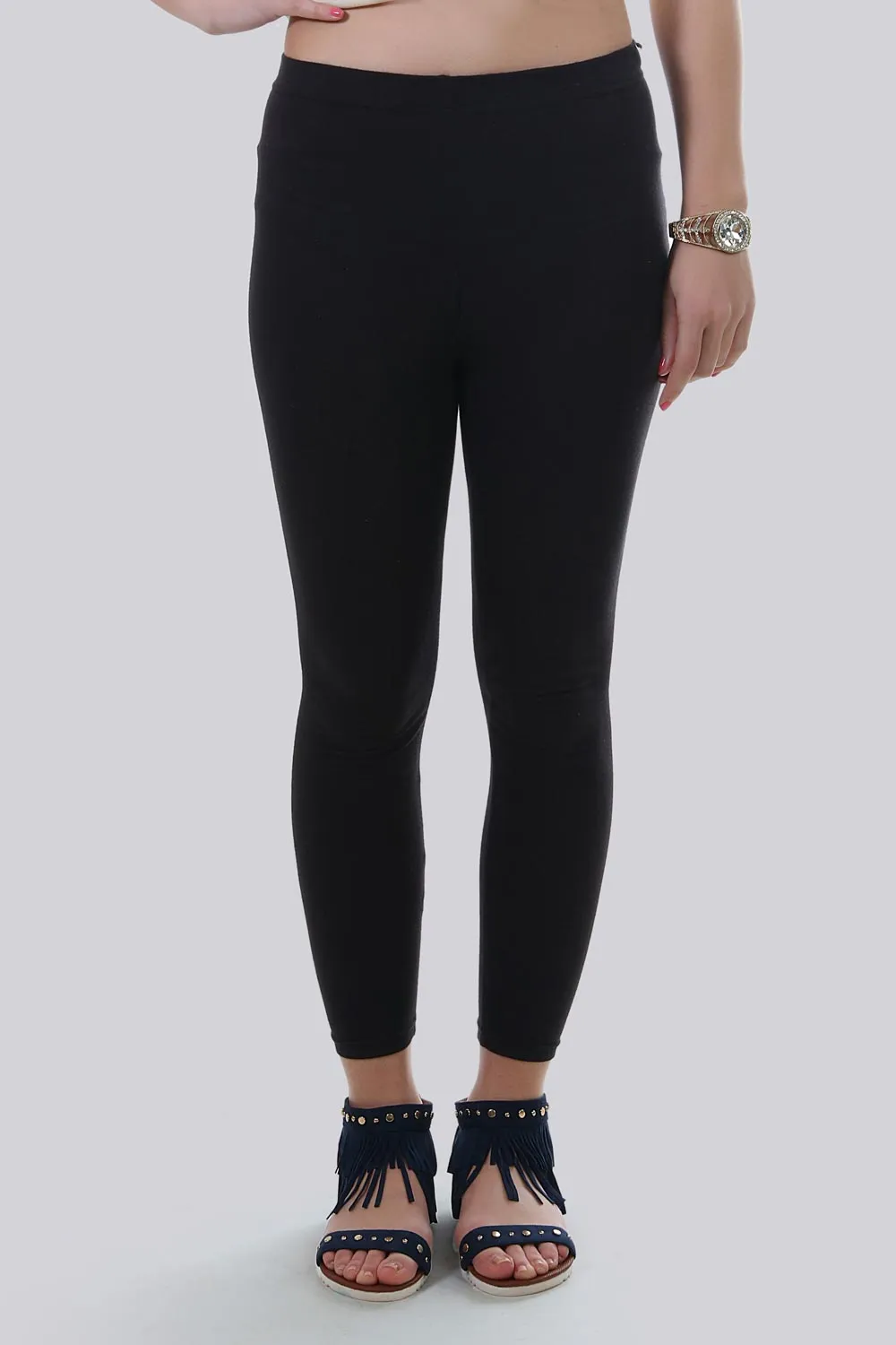 Black Solid Tights