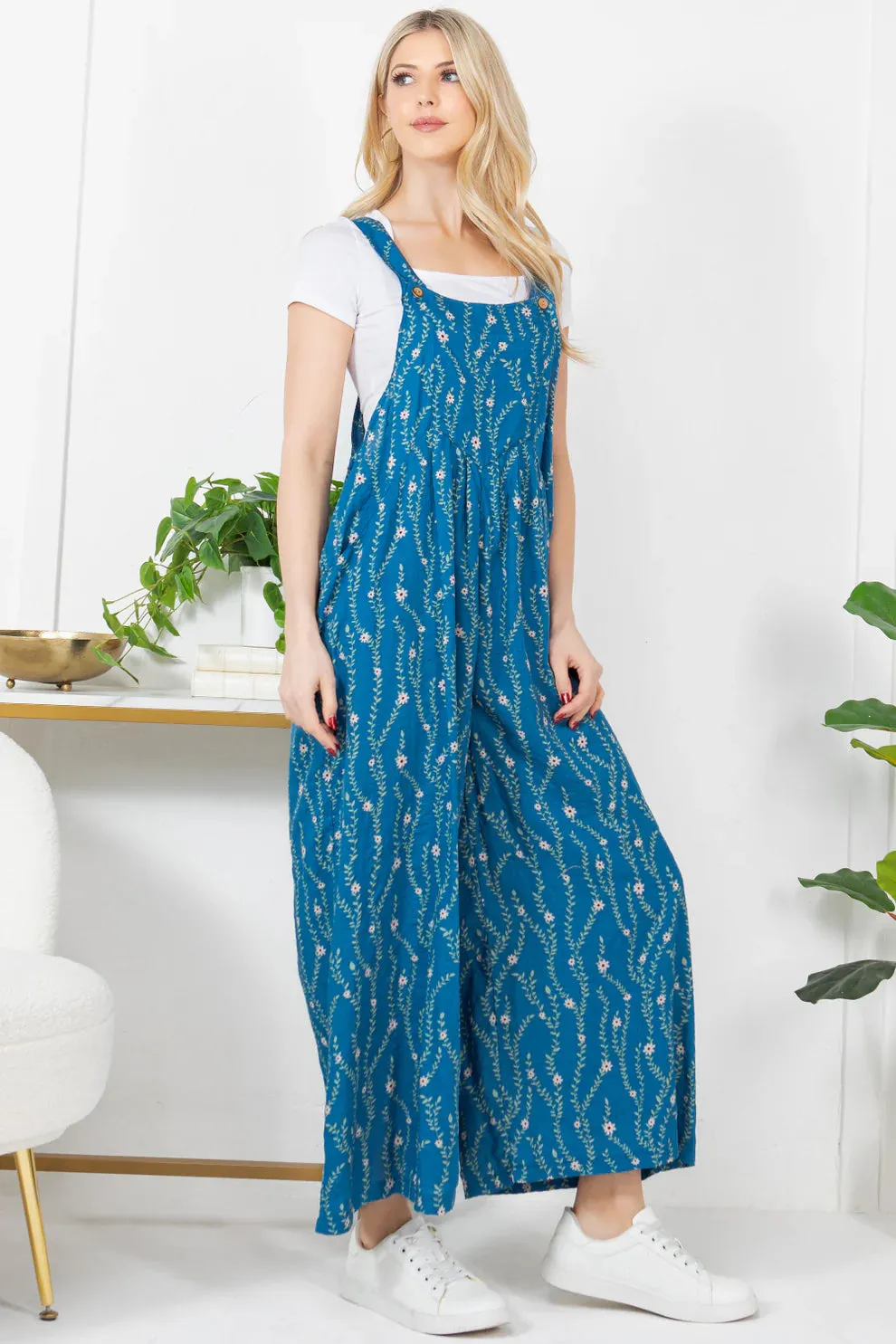 Bloom & Wander Floral Overalls