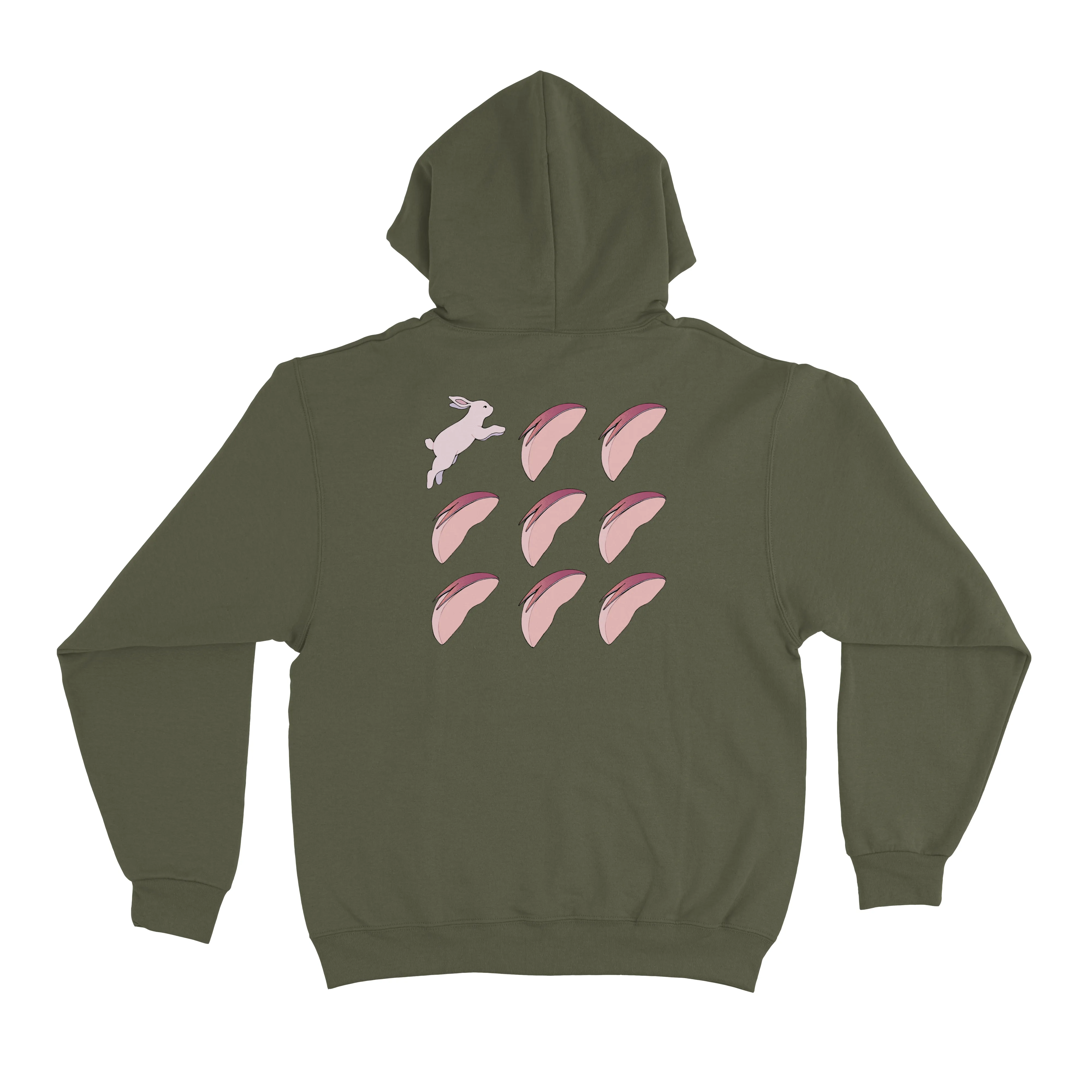 “Bunny" Basic Hoodie Khaki