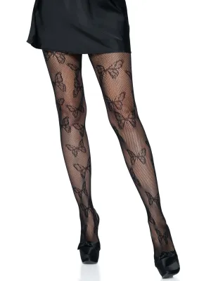 Butterfly Net Tights Black