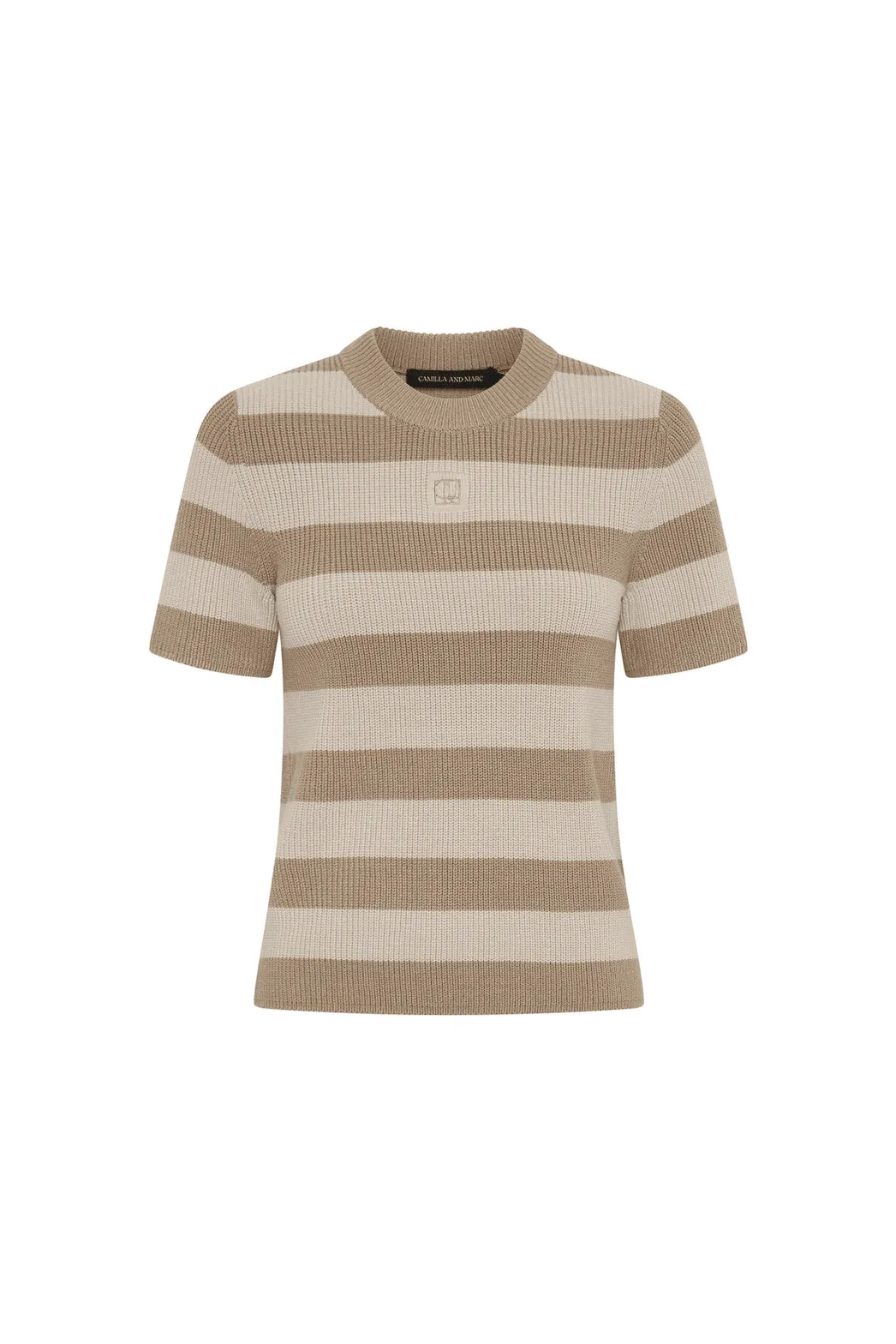 CAMILLA & MARC Umi Knit T-Shirt - Tan/Cream