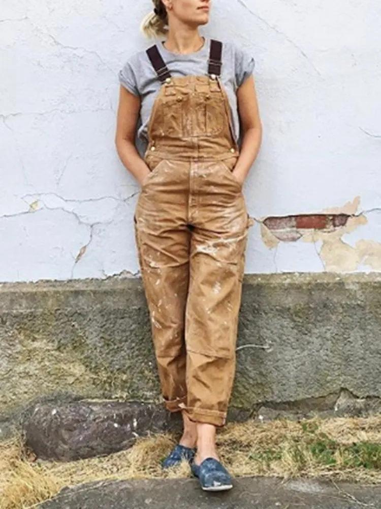 Carly™ | Women's Canvas Dungarees with Relaxed Fit