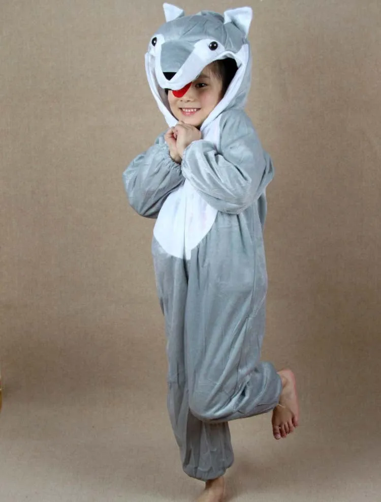 Cartoon Children Kids Animal Costume Cosplay Clothing Dinosaur Tiger Elephant Halloween Animals Costumes Jumpsuit for Boy Girl
