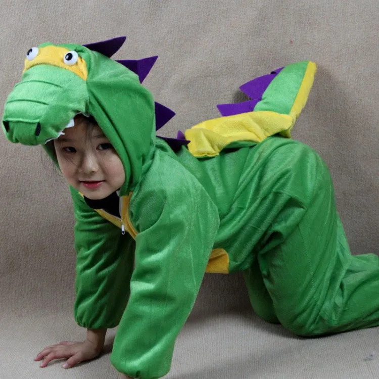 Cartoon Children Kids Animal Costume Cosplay Clothing Dinosaur Tiger Elephant Halloween Animals Costumes Jumpsuit for Boy Girl
